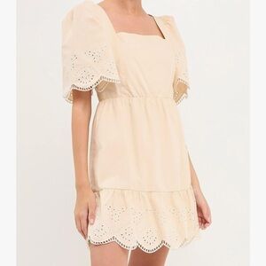 English Factory Women's Embroidered Ruffle Mini Dress